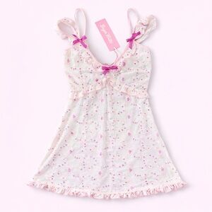 Sugar Thrillz Sweetest Thing Rhinestone Mesh Babydoll Dress NWT Small Dollskill